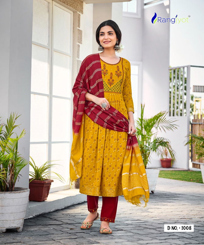 Siya By Rangjyot Jeavy Rayon Kurti With Bottom Dupatta Catalog